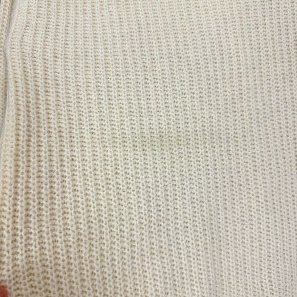 REISS Safia Ribbed Wool Alpaca 1/4 Zip Sweater XS Ivory Long Sleeve B84 - Picture 4 of 6